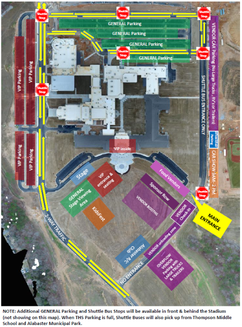 2023 Alabaster CityFest Venue Map