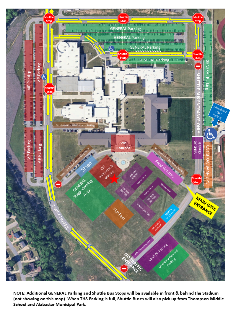2026 Alabaster CityFest Venue Overview Map